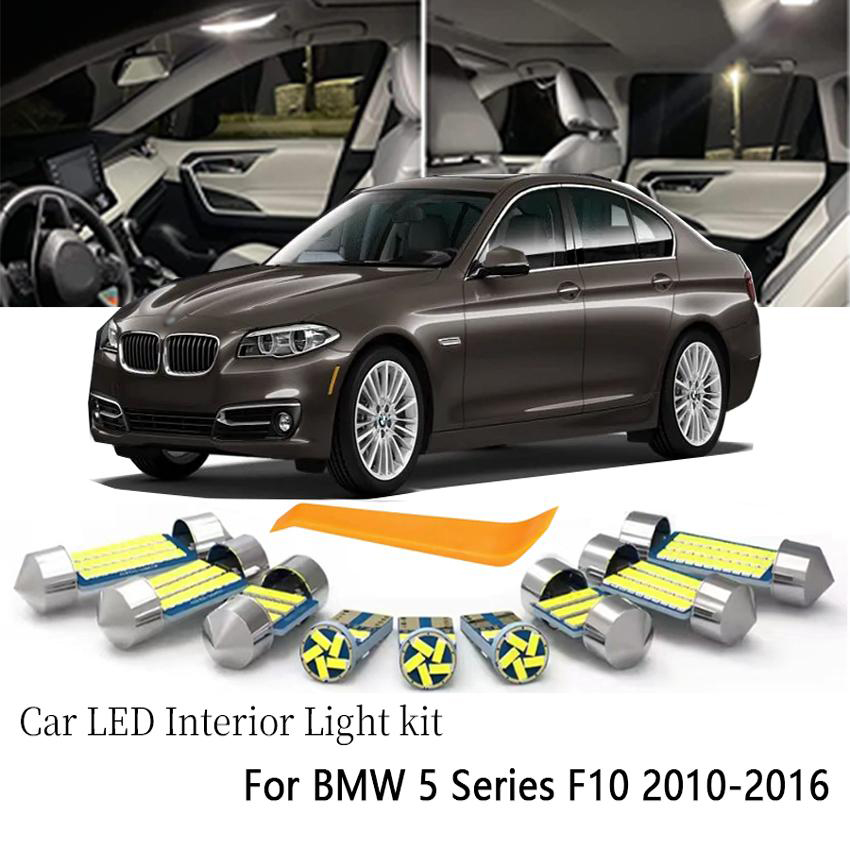 Bộ đèn LED nội thất 17 chiếc cho BMW 5 Series M5 F10 F11 Sedan Touring 2010-2016 Canbus