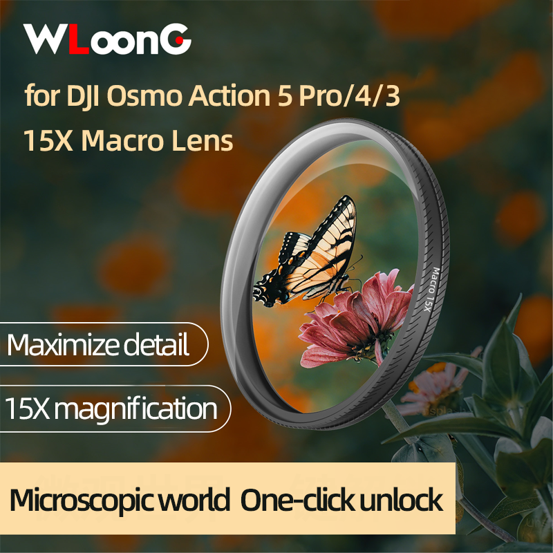 Bộ lọc ống kính máy ảnh cho DJI Osmo Action5pro / 4 / 3 Macro Len Filter Capture Wonders Microscope 