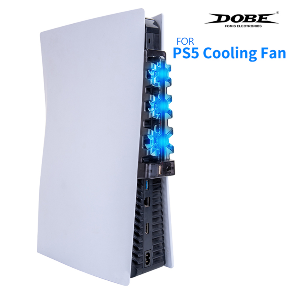 DOBE Quạt tản nhiệt cho PS5, quạt làm mát PS5, quạt USB ngoài dùng cho máy PlayStation 5 bản đĩa và 