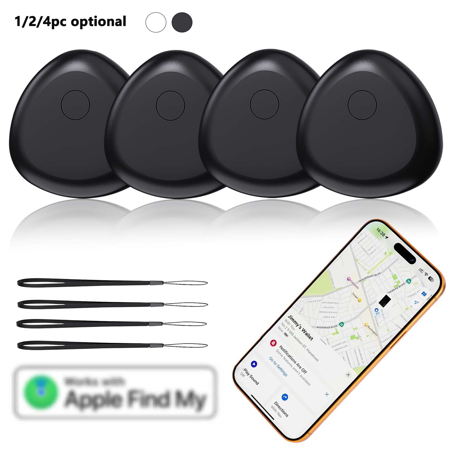 Thẻ Bluetooth thông minh hỗ trợ Apple Find My, dùng để tìm chìa khóa, hành lý, balo & vali