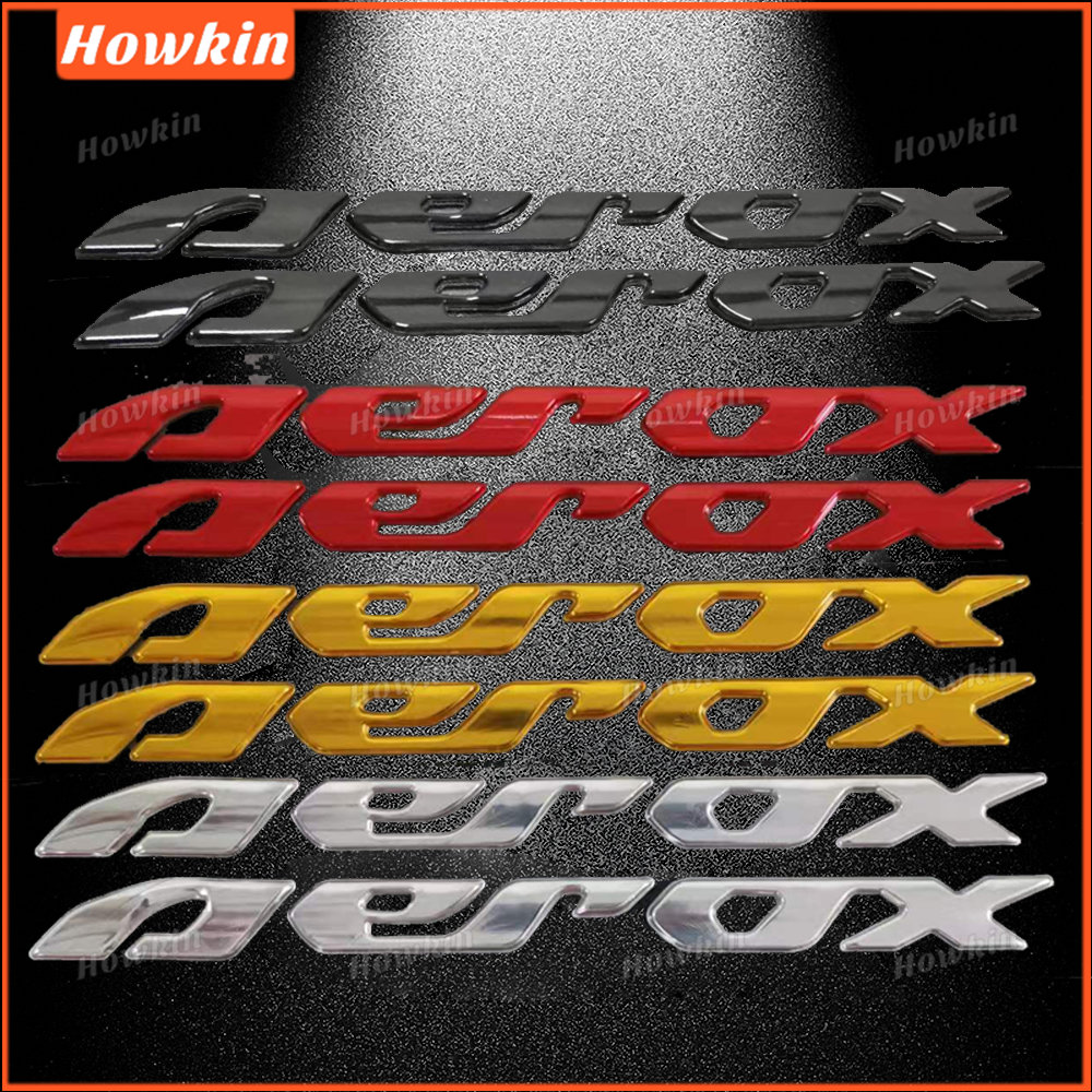 Bộ 2 logo nổi 3D Aerox cho xe máy Yamaha Aerox 155 V1/V2.