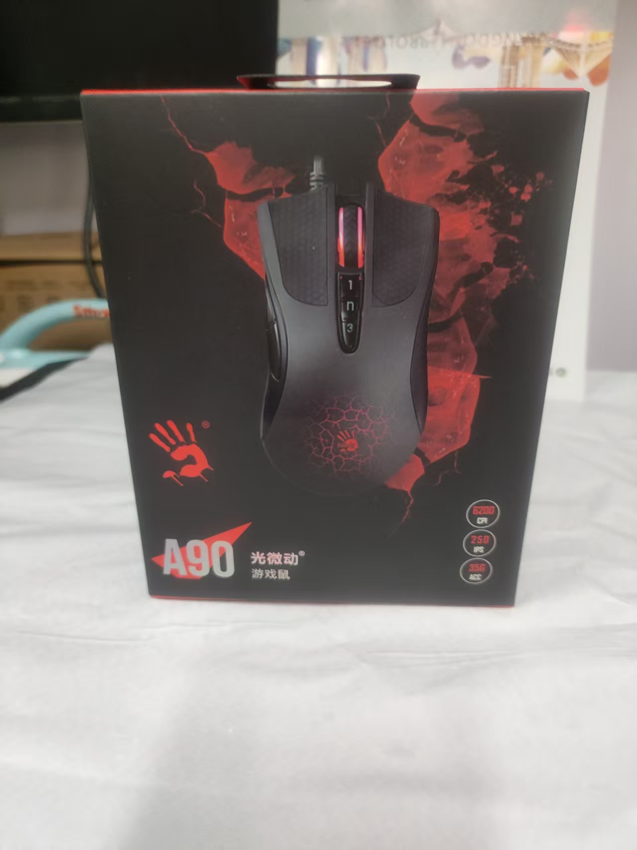 Chuột chơi game có dây USB Bloody A90 cảm biến quang học chính xác cao, đèn RGB rực rỡ, dành cho PC 