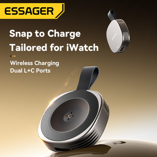  Essager Bộ sạc không dây từ tính cho Apple Watch 8 7 6 5 4 3 2 SE, bộ sạc nhanh từ tính USB Type C di động cho iWatch Ultra
