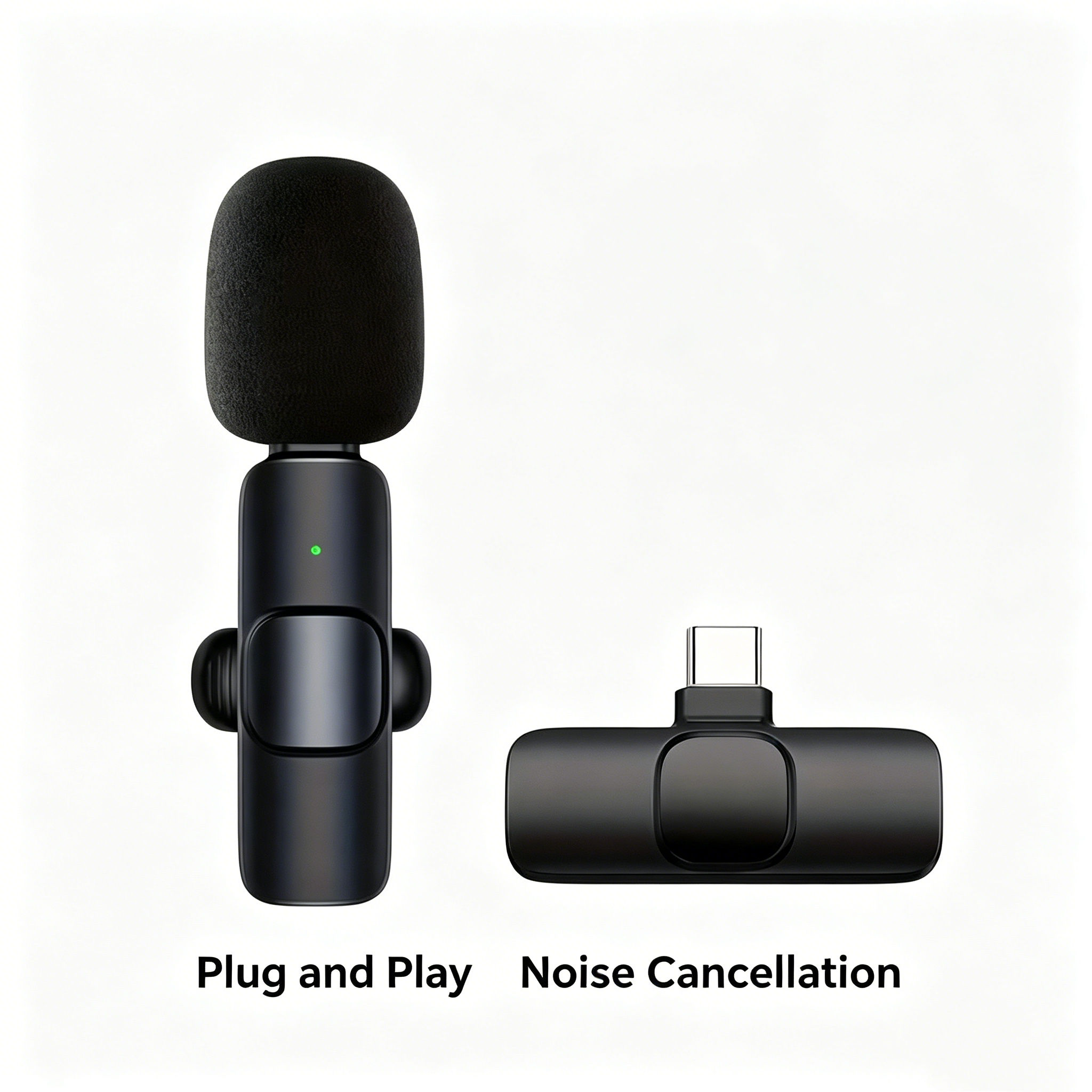 Mic không dây K9 Mic cài áo 1 cái Type-C Mic khử ồn cho ngoài trời Live Pro