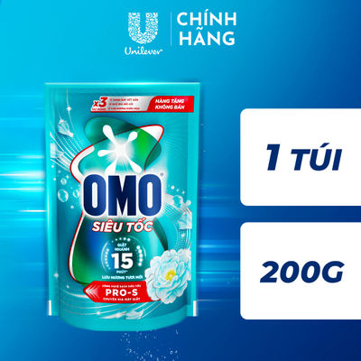 [HC gift][MỚI] Nước giặt Omo Siêu Tốc đầu tiên tại Việt Nam, được thiết kế dành riêng cho chu trình giặt nhanh |Túi 200G