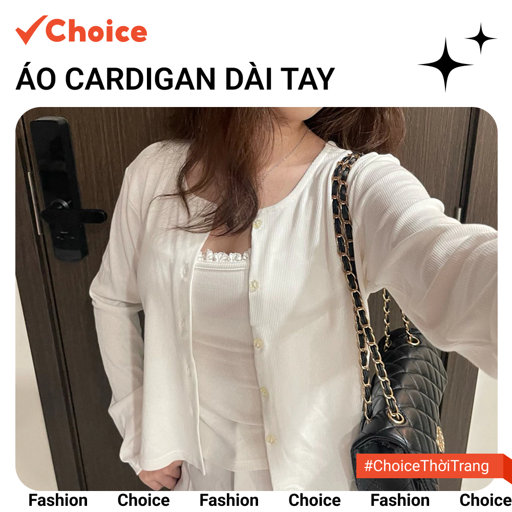 [Choice] Áo Dài Tay Dáng Cardigan FA1-0017-540 Ôm Nhẹ HT2025.49