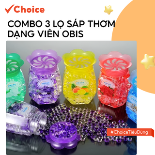   New   Choice  Combo 3 Lọ Sáp Thơm Dạng Viên OBIS NTG93 Treo Tủ Phòng Ngủ Nhà Vệ Sinh 