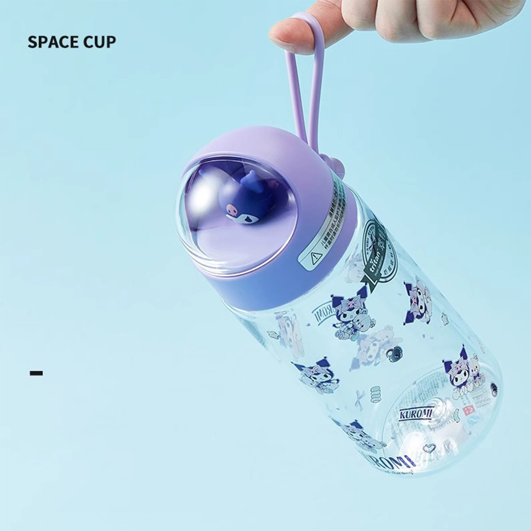 MINISO Sanrio Space Series - Cốc Tumbler vũ trụ 500mL Kuromi Quà tặng sưu tập 12cm × 22cm