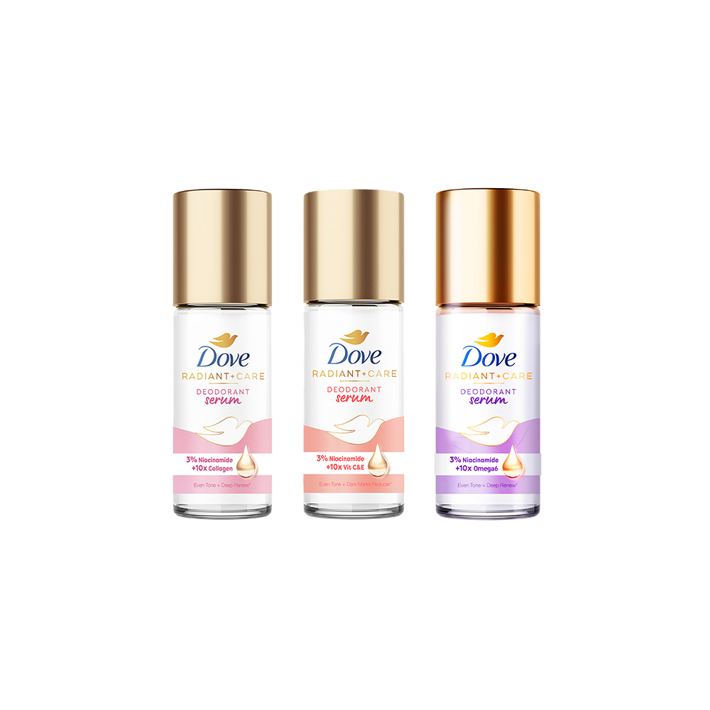 Lăn ngăn mùi dưỡng sáng cao cấp Dove tinh chất serum dành cho nữ với 3% Niacinamide 45ml | BigBuy360 - bigbuy360.vn