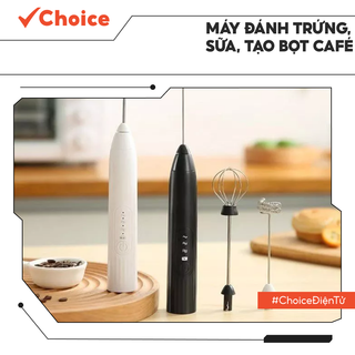 [New] [Choice] Máy Đánh Trứng, Đánh Sữa Và Tạo Bọt Cafe ZH-002 cs 13W, sử dụng pin sạc 3,7V  Cầm Tay Di Động 3 Tốc Độ