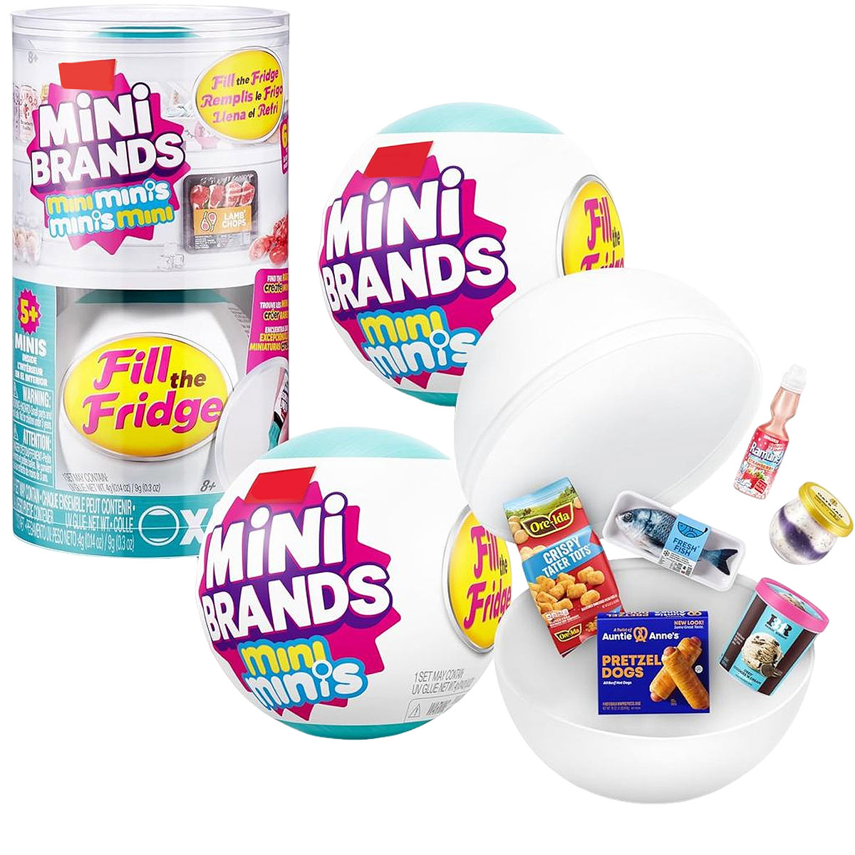 Mini Brands Fill The Fridge - Minis Series Bóng Bí Ẩn Mô Hình Đồ Ăn Mini Trang Trí Nhà Bếp Quà Tặng 