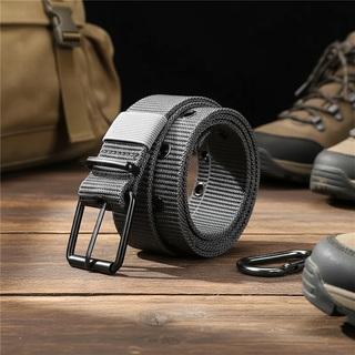   Thắt lưng vải nylon chiến thuật cho nam - Thắt lưng điều chỉnh nhanh cho quần jean cao bồi ngoài trời và đi bộ đường dài 