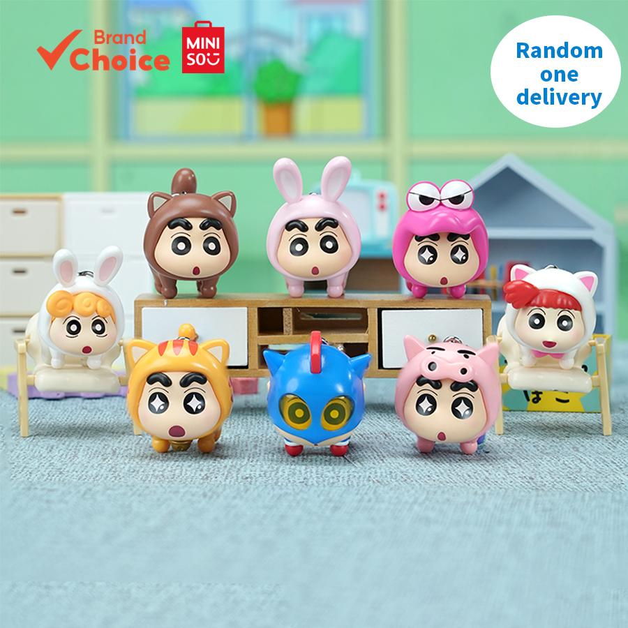 MINISO Bộ charm hình mini siêu năng lực "Shin-chan" - Túi mù sưu tập quà tặng 13.5cm × 19cm (giao ng