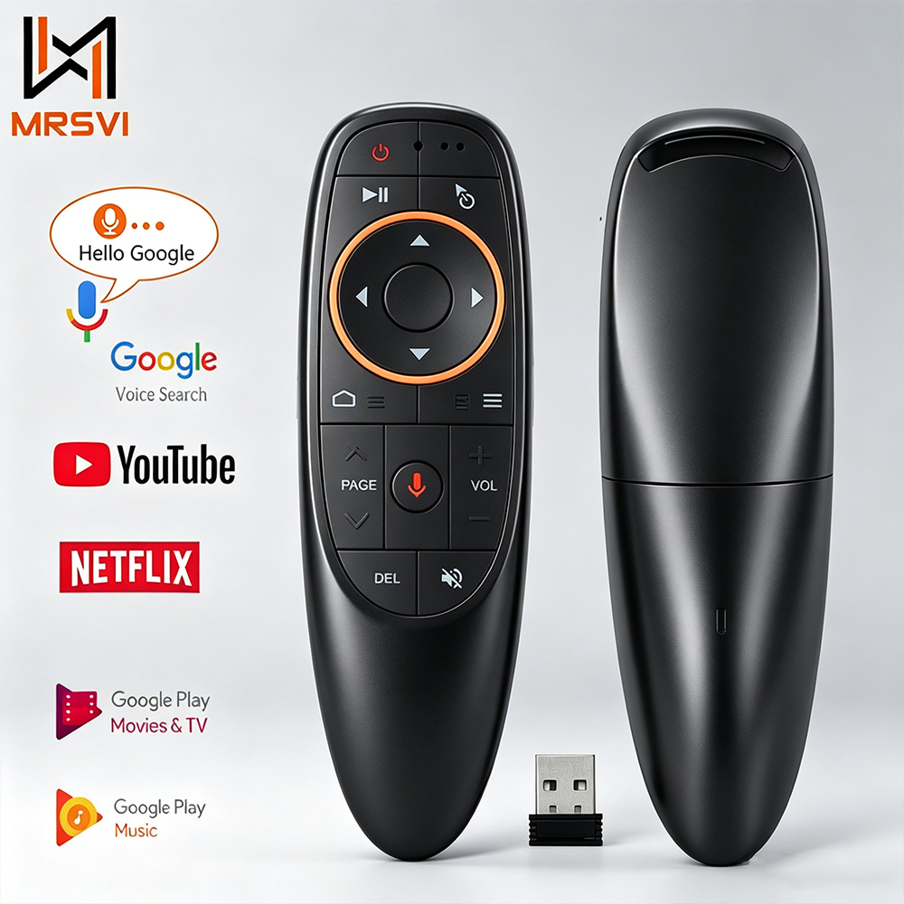 Điều khiển giọng nói chuột không khí G10S 2.4G không dây với con quay hồi chuyển cho H96 MAX X88 PRO