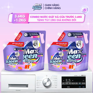   MUA 1 TẶNG 1  Túi Nước Giặt Xả Cửa Trước MaxKleen 3.6kg + Túi Nước Giặt Xả 1.2kg Mùi ngẫu nhiên 