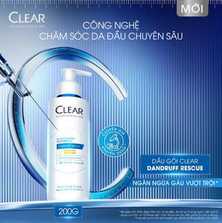   MỚI  Dầu gội ngăn ngừa gàu nấm Clear Scalpceuticals Pro Dandruff Rescue 80G 200G 
