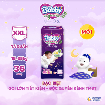 [MKB Gift] - Tã quần Ban Đêm Cao Cấp Bobby Sleep-Well XXL36