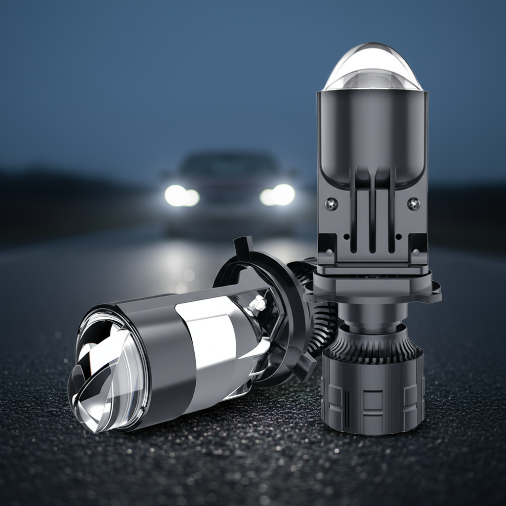 220000LM Mini Lens LED H4 9003 Bóng Đèn - Đèn Pha Kép Cho Ô Tô & Xe Máy (12V/24V)