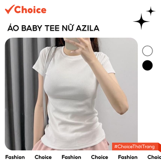    New   Choice  Áo Baby Tee Nữ Azila - Bb15 Trơn Ôm Body Ngắn Tay Cổ Tròn Tôn Dáng 