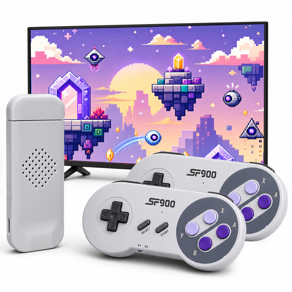 Máy Chơi Game Retro HD Video Game Stick Cho SNES NES Bộ Điều Khiển Tay Cầm Chơi Game Không Dây Với 2