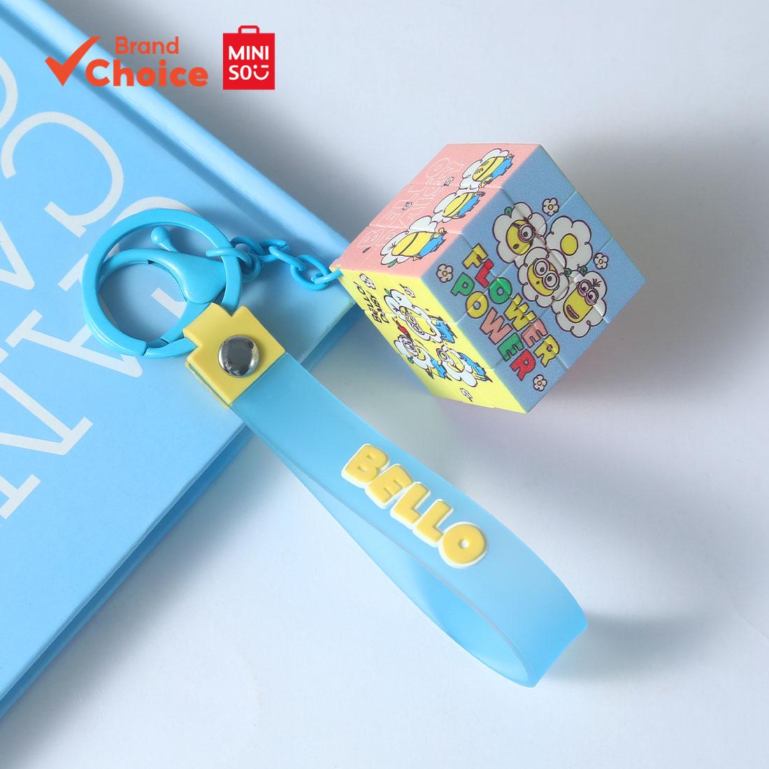 MINISO minions series rubik's cube - phone charm cute keychain 3.5cm.