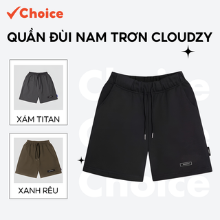 [New] [Choice] Quần Đùi Nam Trơn Cloudzy FA1-0645-23 Form Rộng, Cotton Mềm Mịn, Ống Rộng, Cạp Cao