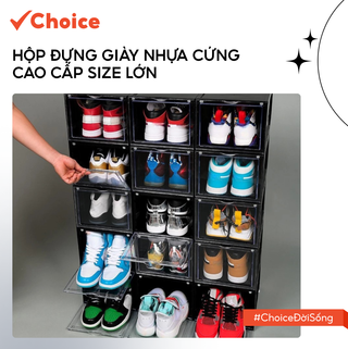  Choice  Hộp Đựng Nhựa Cứng Cao Cấp Size Lớn LS1-2906-64 Để Giày Dép Nam Châm Lắp Ráp Tiện Lợi 