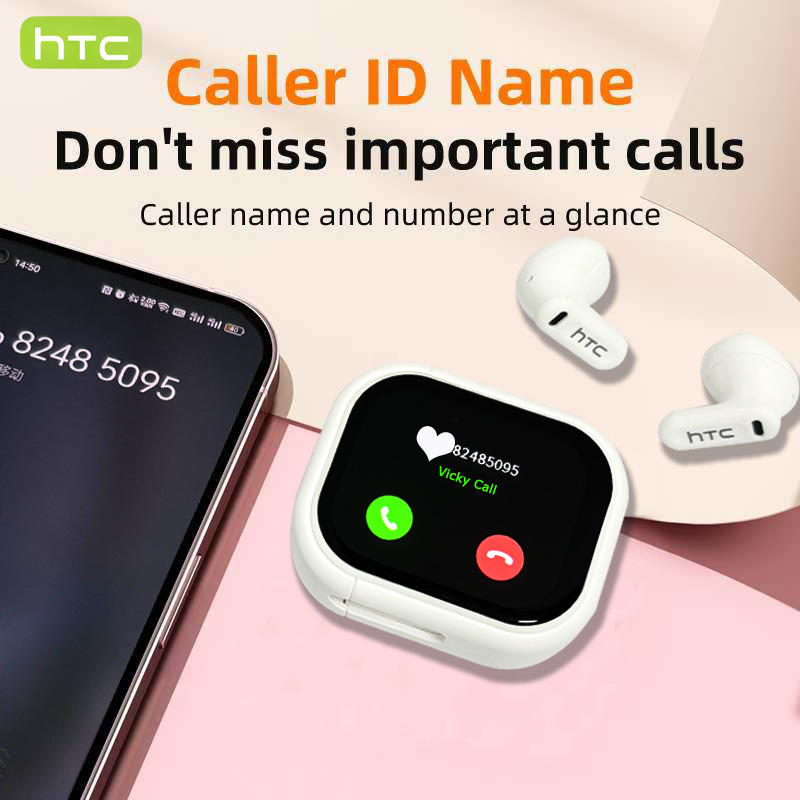 Tai nghe HTC NE20 Không dây Dịch trực tiếp Màn hình LED thông minh AI Khử tiếng ồn Tai nghe âm thanh
