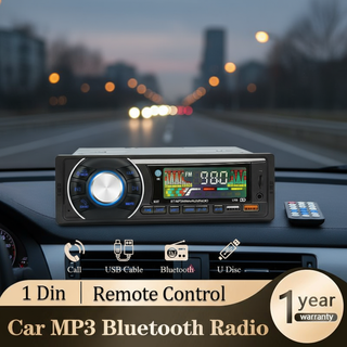  Đài Radio Ô Tô Đa Năng 1 Din Bluetooth 5.0, Máy Nghe Nhạc MP3 với Đầu Vào AUX FM USB Đa Phương Tiện Tự Động