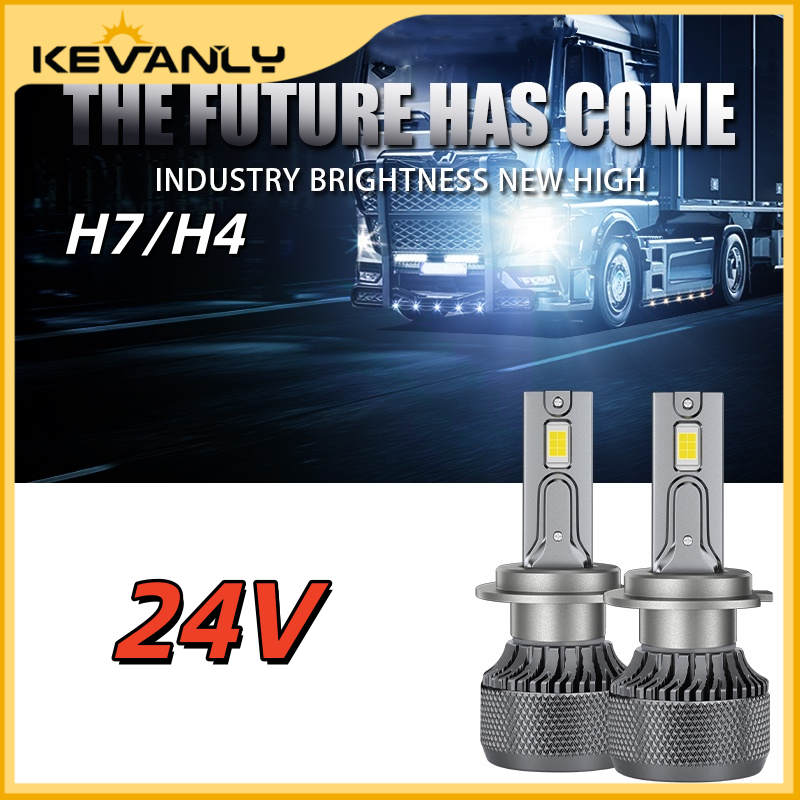 KEVANLY 2 chiếc 24V LED ô tô H7 LED H4 nguồn điện đèn xe tải 24V Canbus