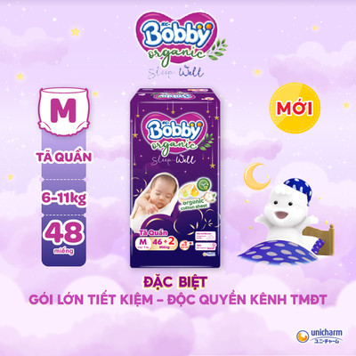 [MKB Gift] - Tã quần Ban Đêm Cao Cấp Bobby Sleep-Well M46+2