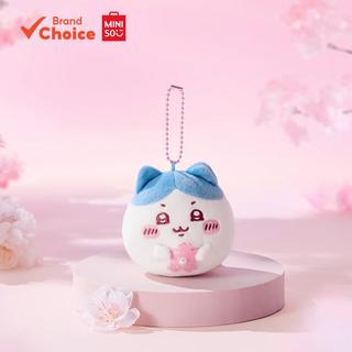  MINISO Dòng móc khóa dễ thương và sưu tập chiikawa "mùa hoa anh đào"  hachiware  kích thước 8cm × 9cm × 8cm. 