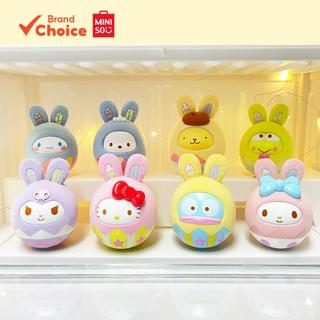 MINISO sanrio nhân vật thỏ trứng bất ngờ series - hello kitty & kuromi & mô hình hộp mù sưu tập dễ thương 7cm x 7cm x 10cm