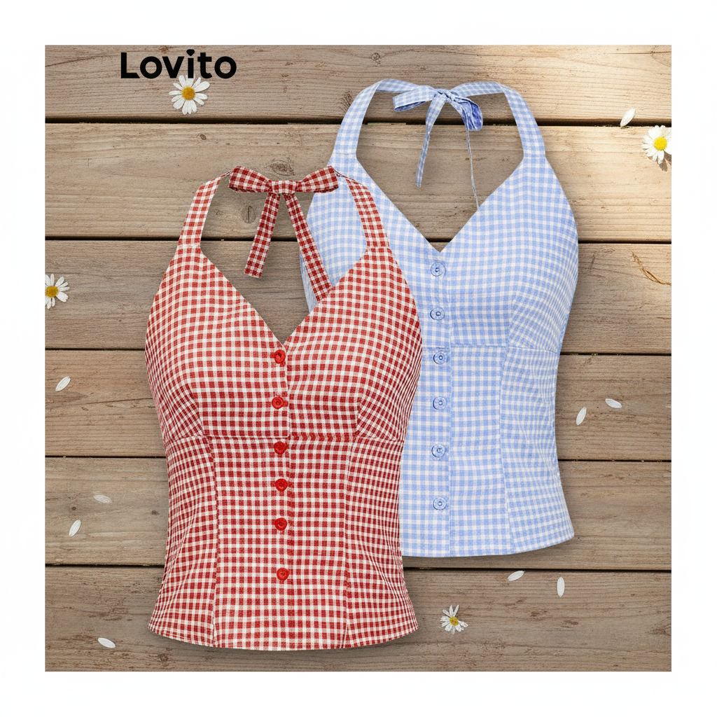 (Fashion_2) Lovito Áo ba lỗ kẻ sọc thông thường dành cho nữ L85AD203(Nhiều màu)