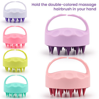 Bàn Chải Massage Da Đầu Silicon Mềm Mại Thân Thiện Với Da Dầu Gội Lược Spa Dụng Cụ Làm Tóc Salon Cần Thiết Cho Tắm Nữ & Nam