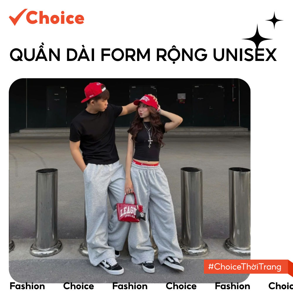 [Choice] [Trendy] Quần Dài Form Rộng Unisex FA1-2711-936 Nỉ 2 Da Cao Cấp