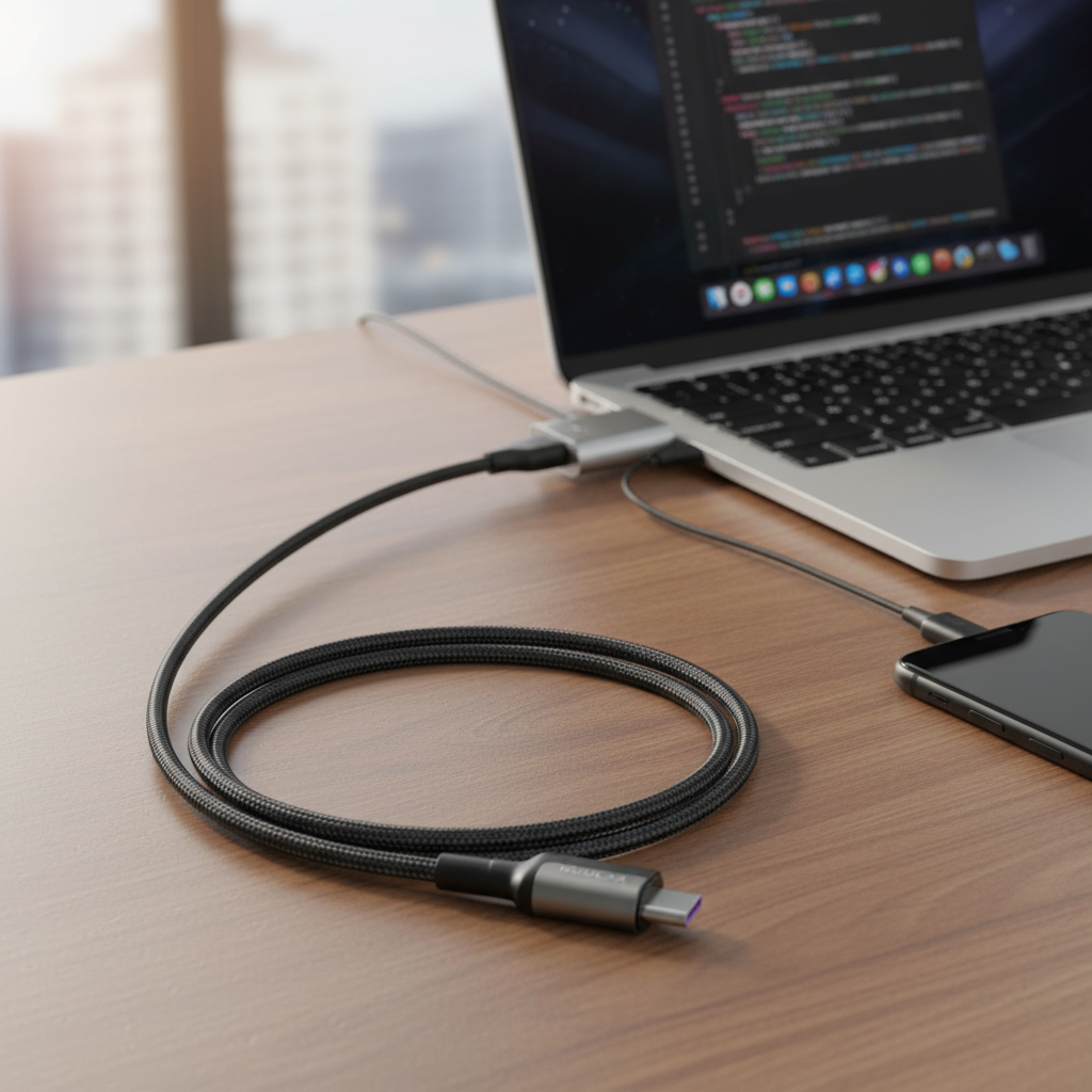 KUULAA Cáp sạc nhanh Type C sang Type C 65W PD QC 4.0 cho Samsung Xiaomi linh hoạt nhiều tình huống