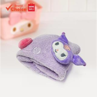 MINISO Dòng sản phẩm Sanrio - Mũ sấy tóc kháng khuẩn Kuromi 3D dễ thương, kích thước 12cm × 12.4cm, quà tặng.