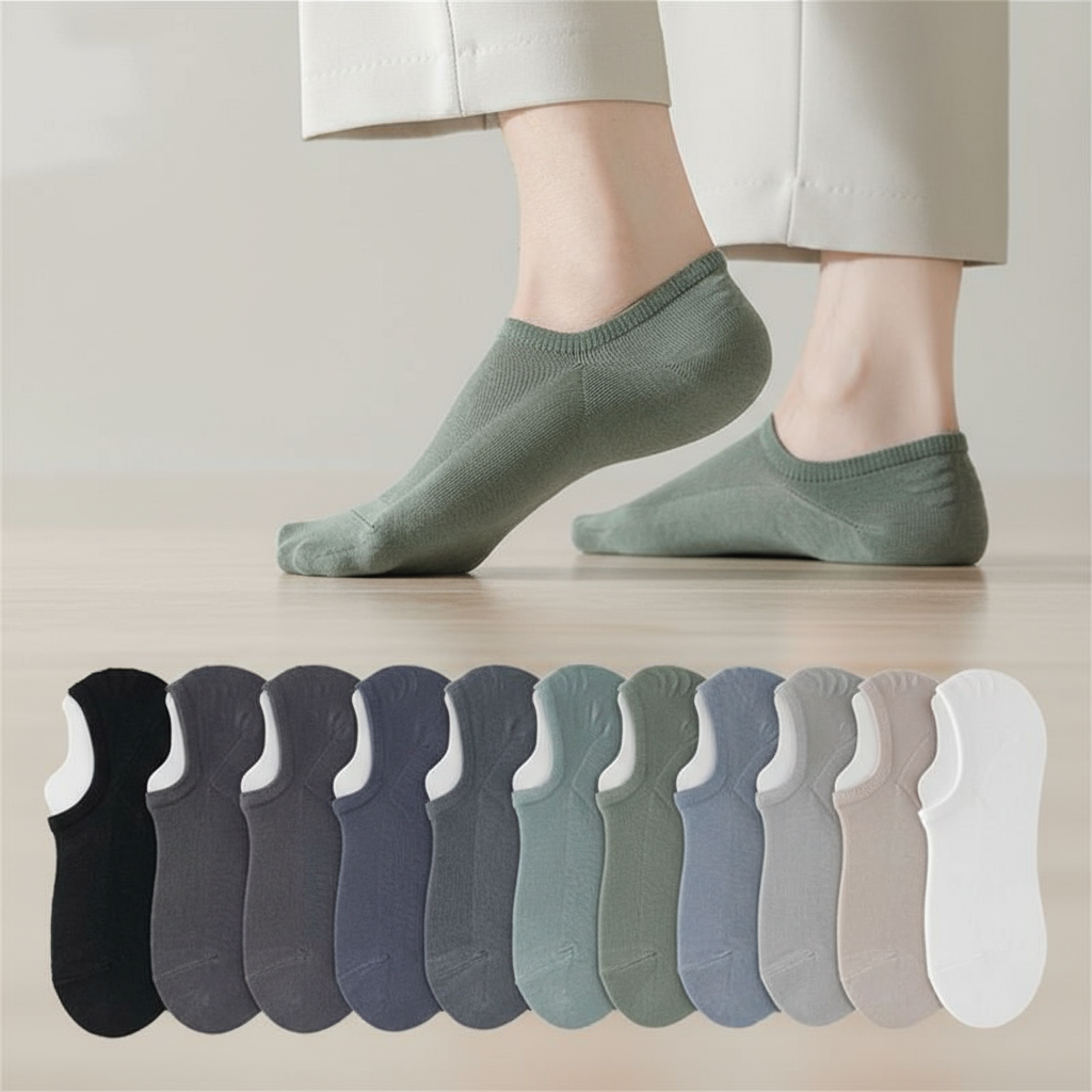 UPPER YOU Tất nam silicon gót, lưới thoáng khí, đệm chống trượt - BSM1001