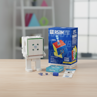 MOYU RS3M V5 3x3x3 Khối lập phương tốc độ từ tính Khối Rubik 3x3 Giải trí mượt mà Savior 3D Câu đố Đồ chơi ma thuật Quà tặng cho trẻ em và người lớn (Robot kép chuyên nghiệp)