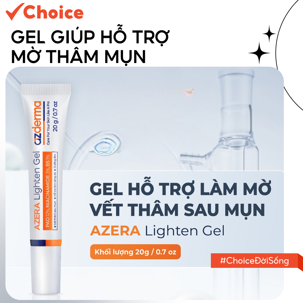 [Choice] Gel hỗ trợ mờ thâm mụn làm sáng Azderma FM1-2892-25 đều màu làn da và dưỡng ẩm 20g