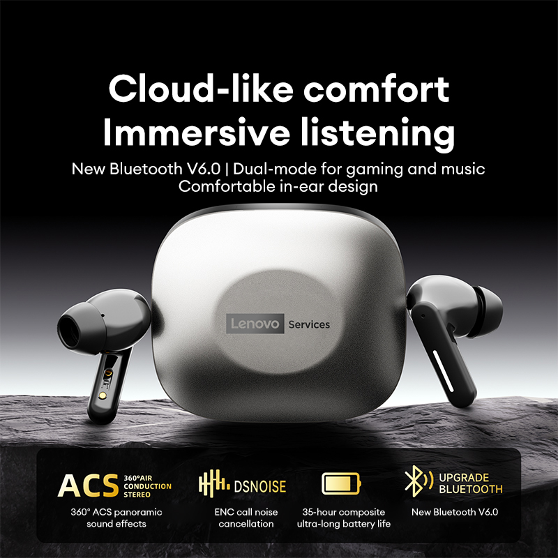 Lenovo LE209 Tai nghe Bluetooth, khử tiếng ồn, âm thanh Hi-Fi, pin lâu cho điện thoại.