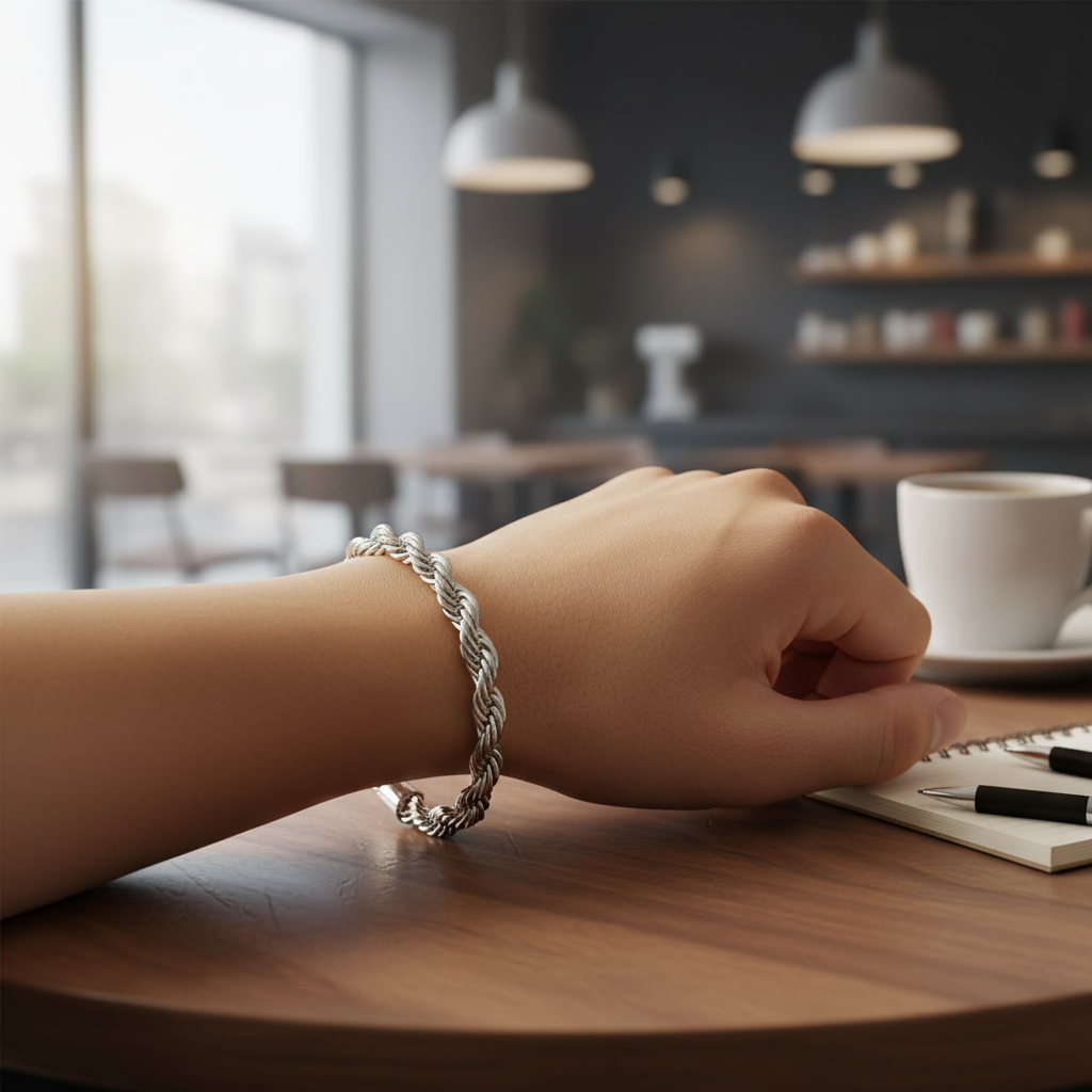 Vòng tay kim loại Helios Gene 4mm