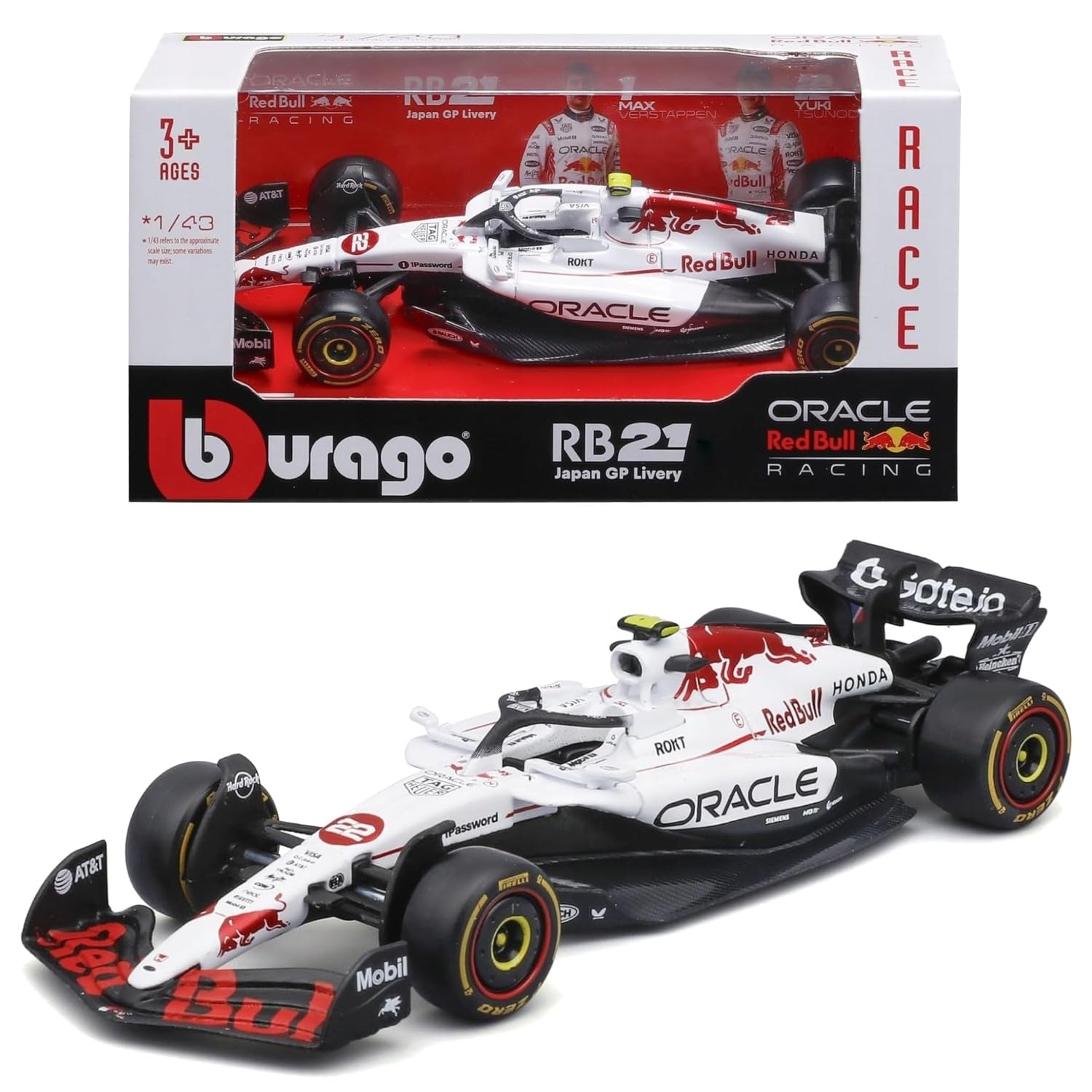 Bburago 1:43 F1 2025 Red Bull Racing RB21 Japan GP #1 Verstappen Xe mô hình hợp kim đúc