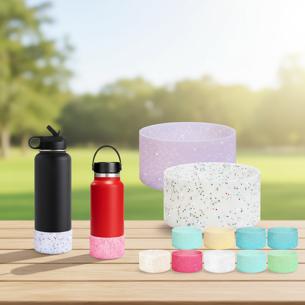 Bling Glitter Silicone Sleeve Boot Cover dành cho bình nước Aquaflask Hydro Flask 12oz-24oz 32/40oz 