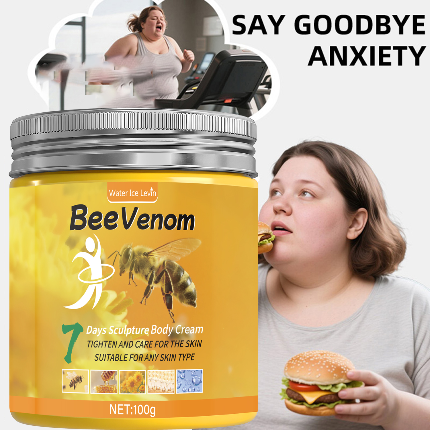 Kem Bôi Cánh Tay Tạo Dáng Bằng Nọc Ong với Collagen & Axit Hyaluronic - Công Thức Làm Săn Chắc & Dưỡ