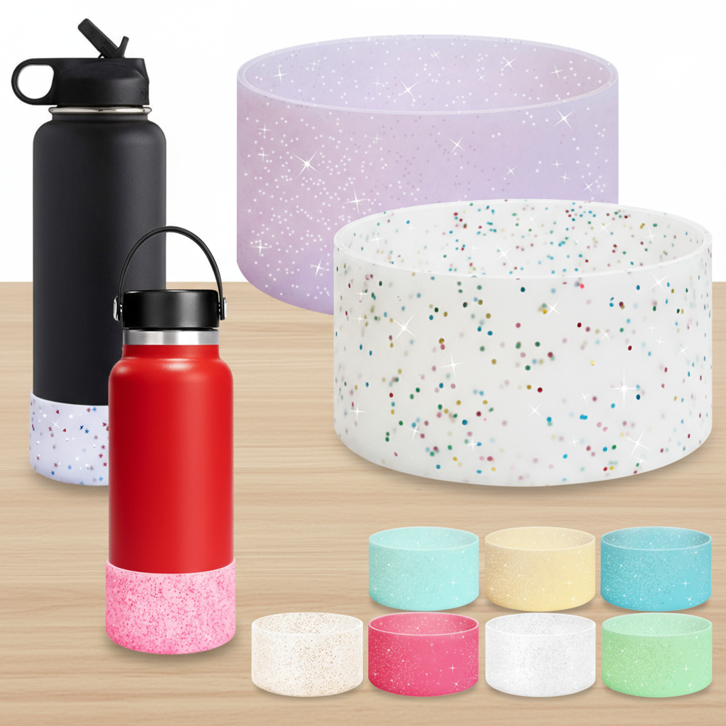 Bling Silicone Protective Boot Sleeve cho bình Aquaflask Hydro Flask 12oz-24oz 32/40oz, chống trầy x