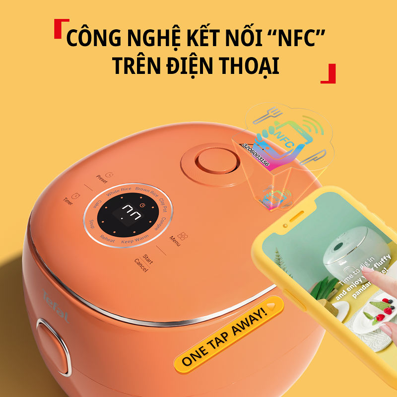 Nồi cơm điện tử Mini Tefal POP 0.7L | BigBuy360 - bigbuy360.vn