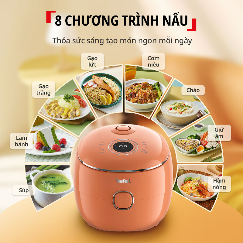 Nồi cơm điện tử Mini Tefal POP 0.7L | BigBuy360 - bigbuy360.vn