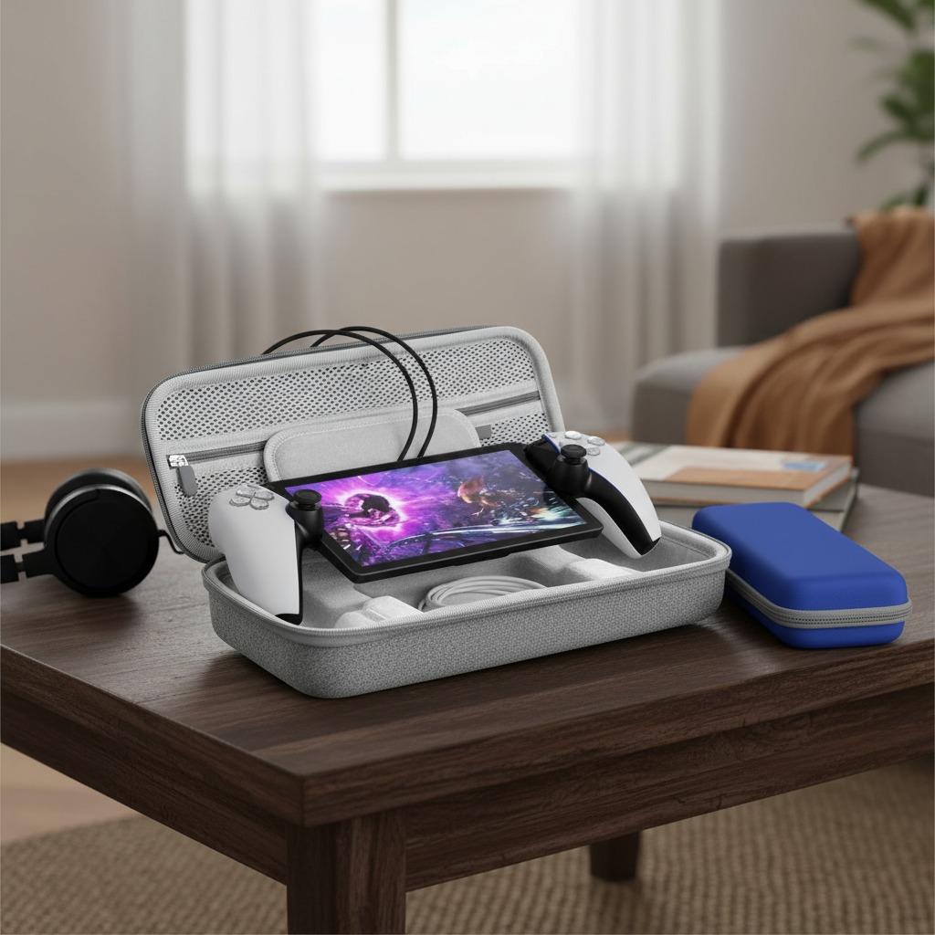 Vỏ cứng chống sốc EVA cho tay cầm chơi game PS Portal Playstation, phụ kiện PS4